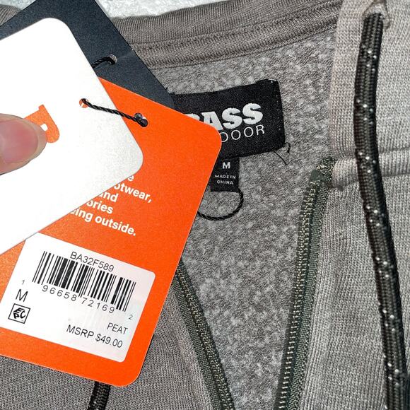 Bass Outdoor Womens Hibernate Half-Zip Hoodie Top Peat green, M - Picture 7 of 8